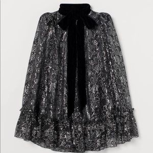 NWT H&M x The Vampire’s Wife Silver Lace Cape